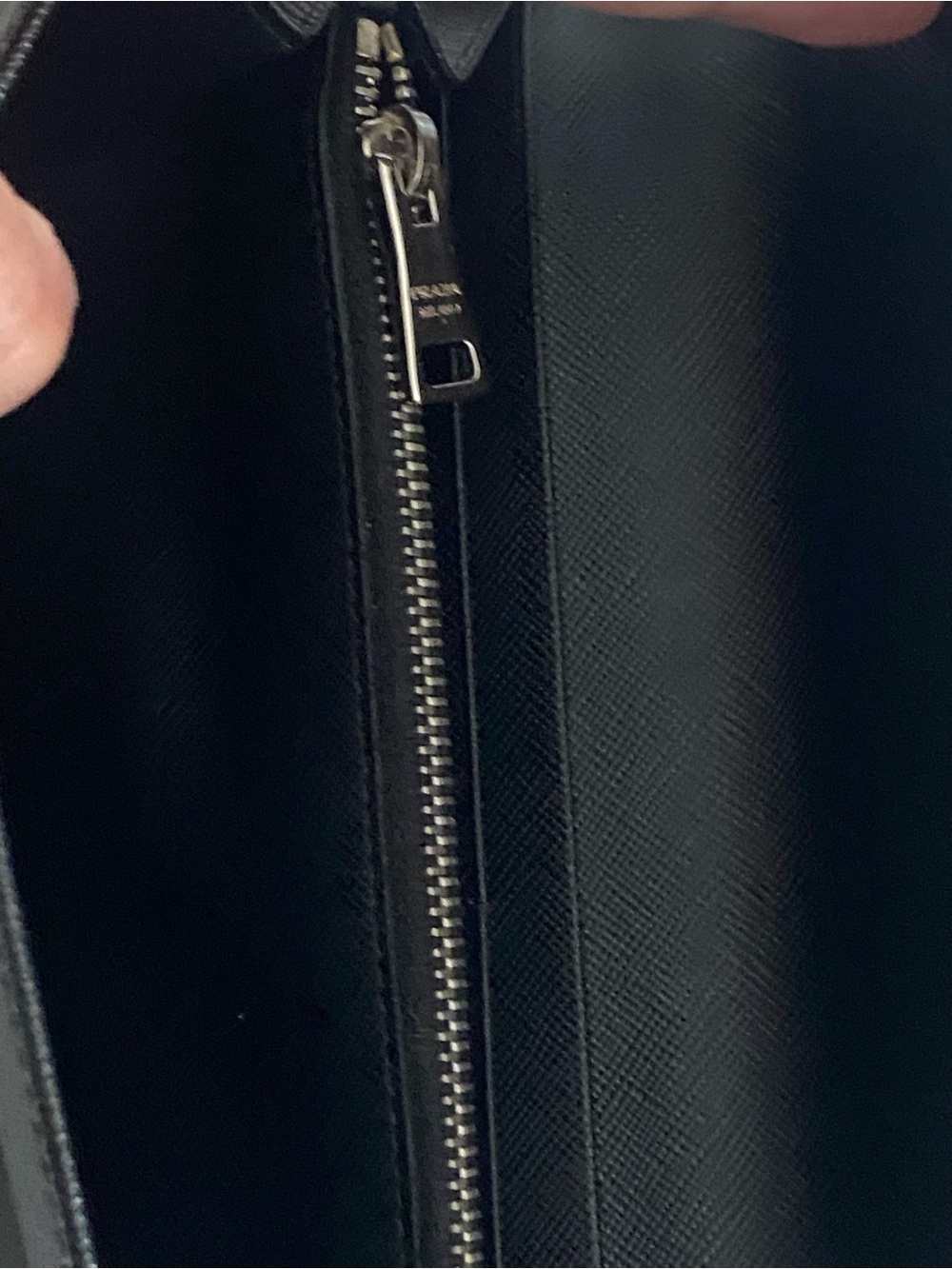 Prada Black Studded Saffiano Leather Wallet - Picture 8 of 11